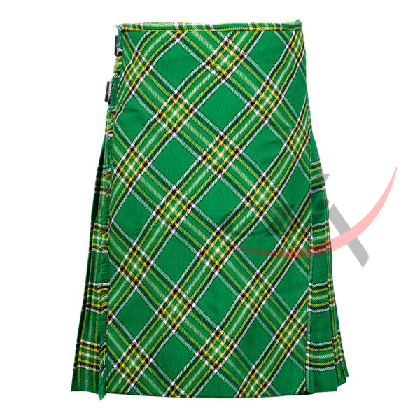 Bias Cut Irish Tartan 8Yard Kilt with Apron