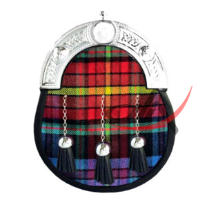 LGBTQ Pride Tartan Full Dress Leather Sporrans