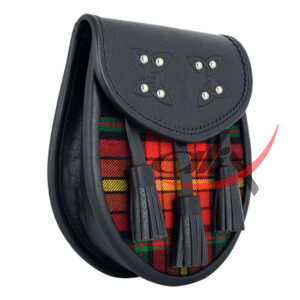 Scottish Sporran LGBTQ Pride Tartan Black Leather - Image 3