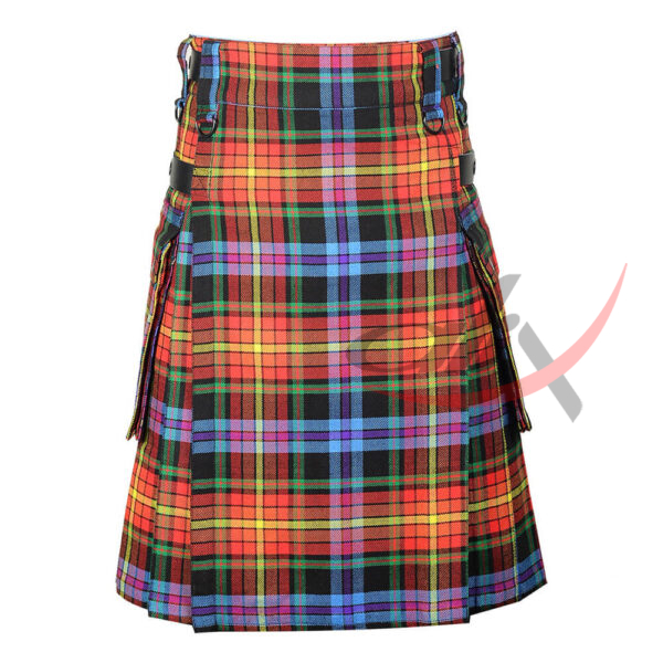 LGBTQ-pride-tartan-utility-kilt-front LGBTQ Pride Tartan Kilt