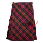 Bias Cut MacDonald Tartan 8Yard Kilt with Apron