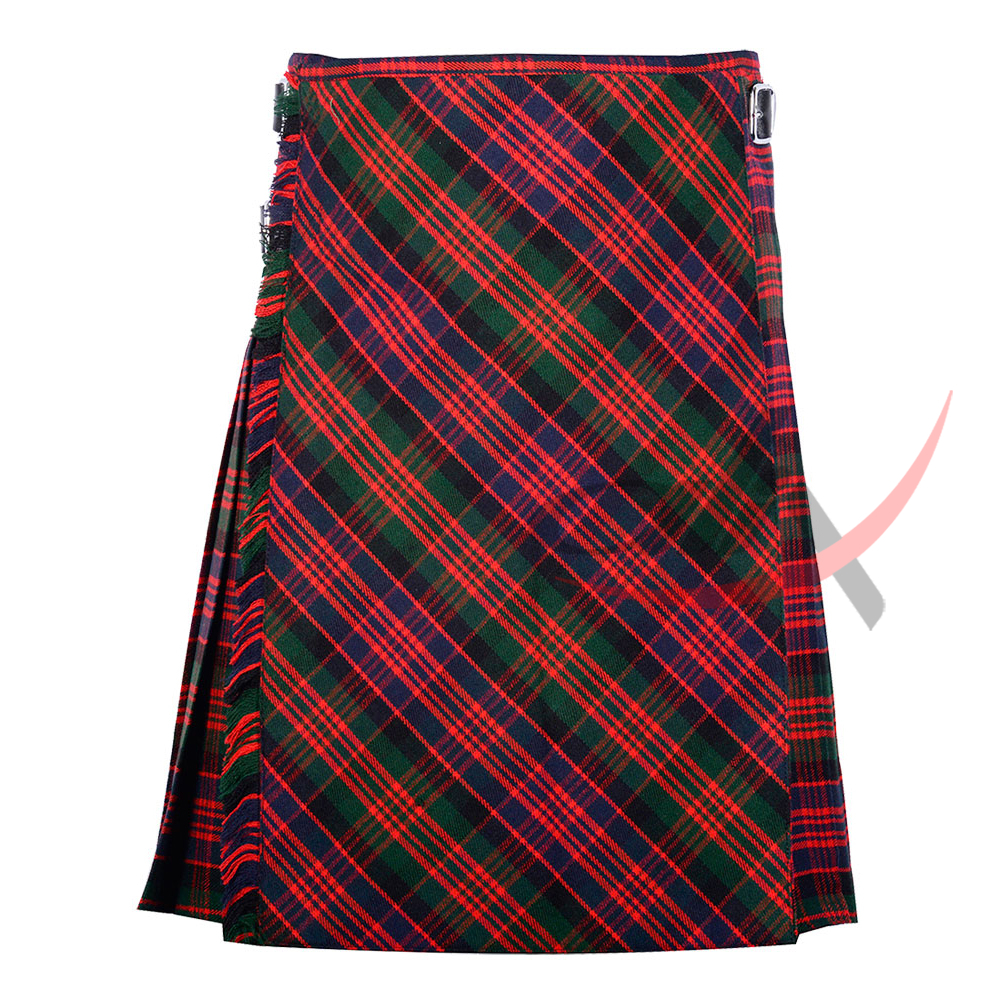 Bias Cut MacDonald Tartan 8Yard Kilt with Apron