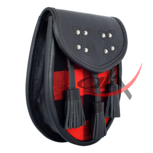 Scottish Sporran McGregor Rob Roy Tartan Black Leather - Image 3