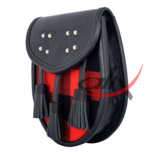 Scottish Sporran McGregor Rob Roy Tartan Black Leather - Image 4