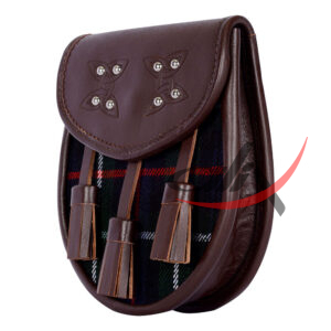 Scottish Sporran Mackenzie Tartan Brown Leather - Image 4