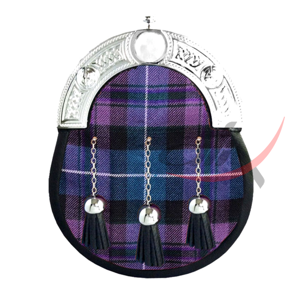 Pride of Scotland Tartan Full Dress Leather Sporrans