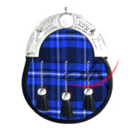 Ramsey Blue Tartan Full Dress Leather Sporrans