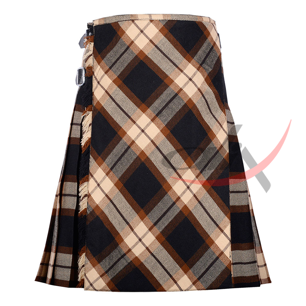 Bias Cut Rose Ancient Tartan 8Yard Kilt with Apron