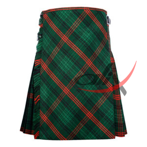 Bias Cut Ross Hunting Tartan 8Yard Kilt with Apron