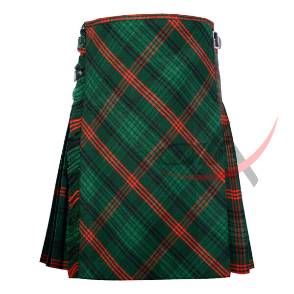 Ross-Hunting-tartan-bespoke-kilt-front Bias Cut Ross Hunting Tartan 8Yard Kilt with Apron