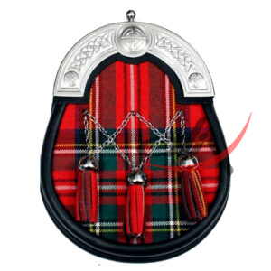Royal Stewart Tartan Full Dress Leather Sporrans