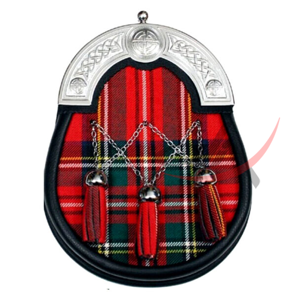Royal-Stewart-Tartan-Sporran Royal Stewart Tartan Full Dress Leather Sporrans