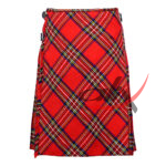Bias Cut Royal Stewart Tartan 8Yard Kilt with Apron