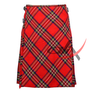 Bias Cut Royal Stewart Tartan 8Yard Kilt with Apron