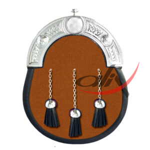 Saffron Tartan Full Dress Leather Sporrans