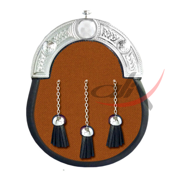 Saffron Tartan Full Dress Leather Sporrans