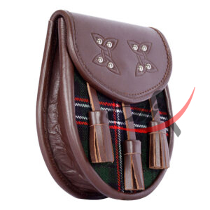 Scottish Sporran Scottish National Tartan Brown Leather - Image 3