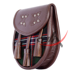 Scottish Sporran Scottish National Tartan Brown Leather - Image 4