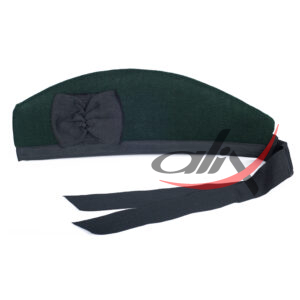 Glengarry Hat Solid Green Scottish