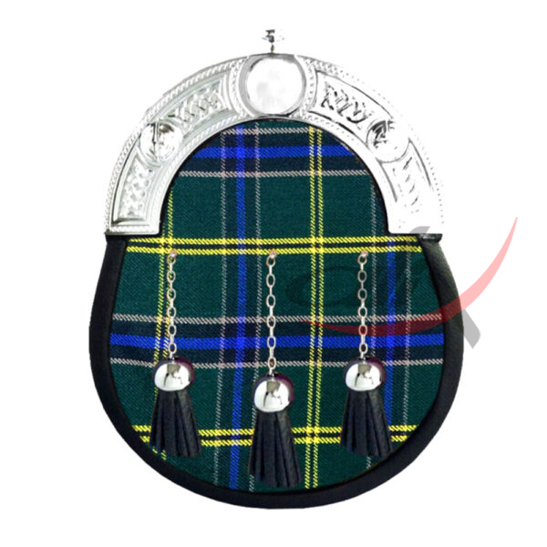 US-Army-Tartan-Sporran US Army Tartan Full Dress Leather Sporrans