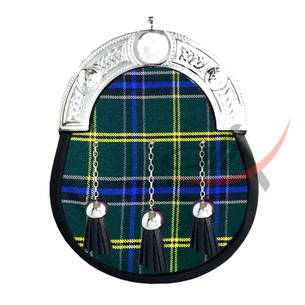 US Army Tartan Full Dress Leather Sporrans