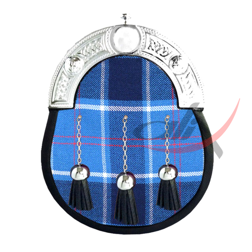 US Navy Tartan Full Dress Leather Sporrans