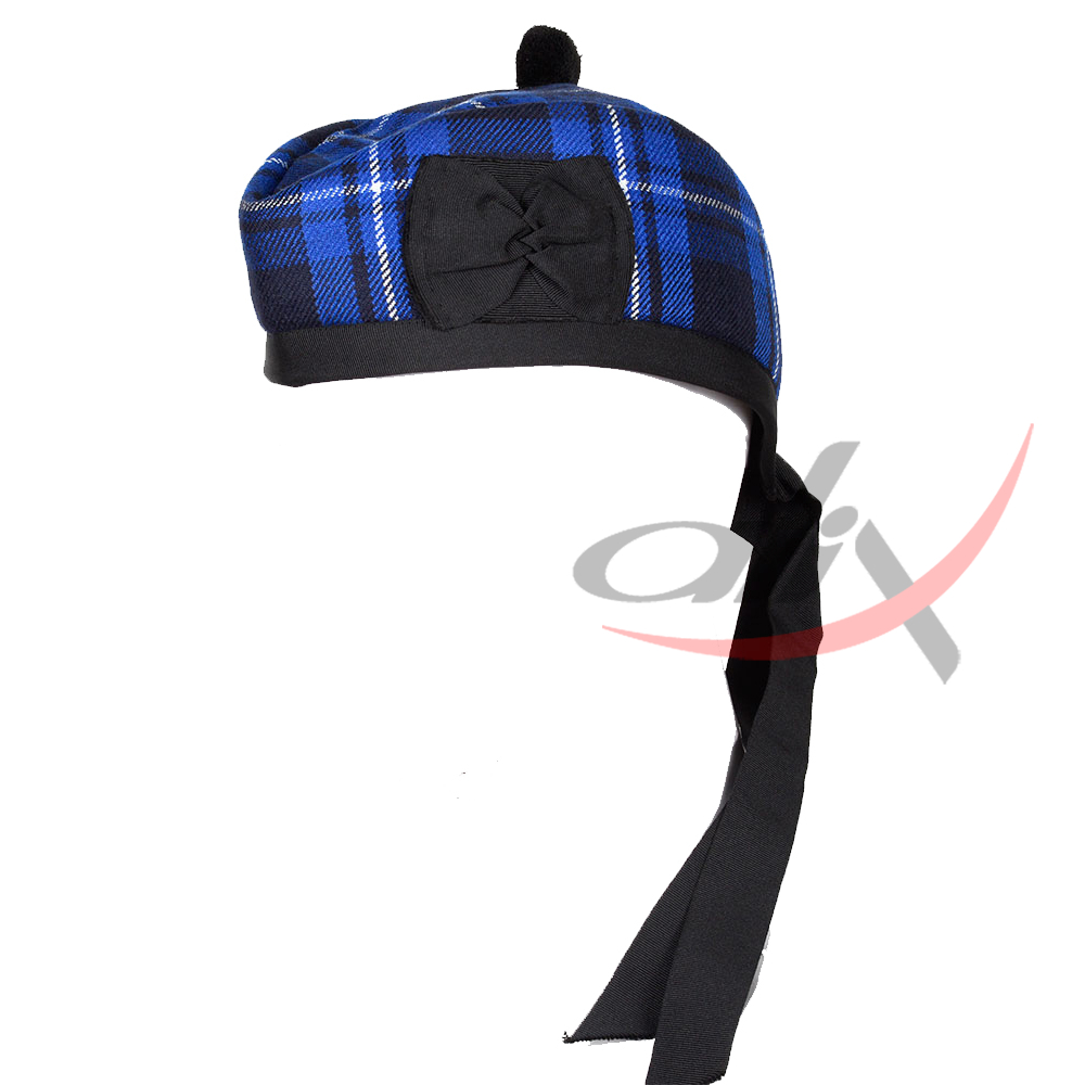 Glengarry Hat Ramsey Blue Tartan Scottish