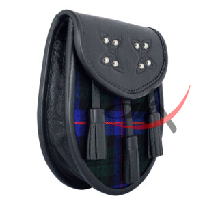 Scottish Sporran Armstrong Tartan Black Leather - Image 3