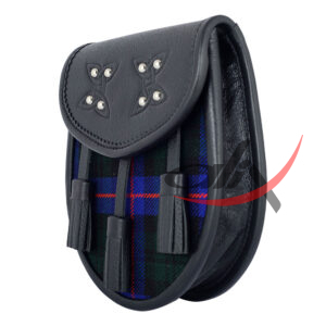Scottish Sporran Armstrong Tartan Black Leather - Image 2