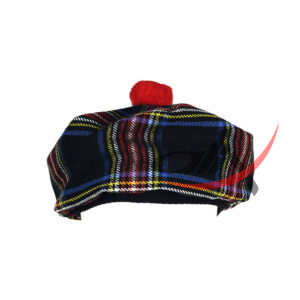 Black Stewart Tartan Tam o' Shatner Tammy Hat Flat Bonnet - Image 4