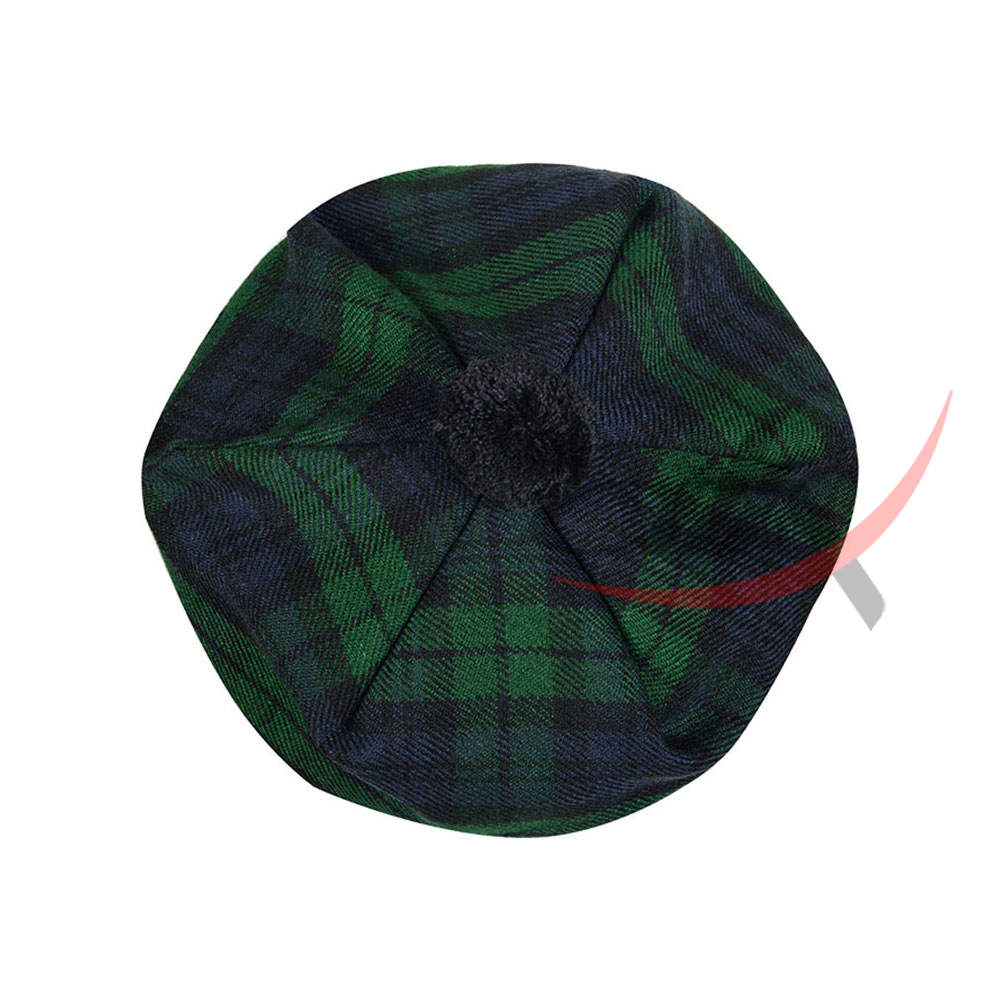 Black Watch Tartan Tam o' Shatner Tammy Hat Flat Bonnet