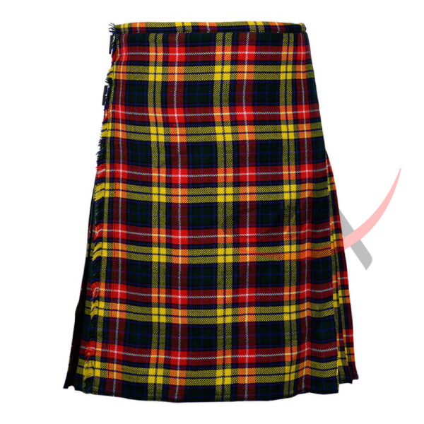 buchnan-tartan-8-yard-kilt-front Buchanan 8 Yard Kilt for Men Traditional Scottish Tartan Kilt