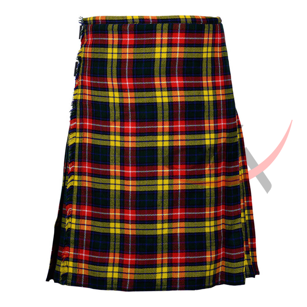 Buchanan 8 Yard Kilt for Men Traditional Scottish Tartan Kilt