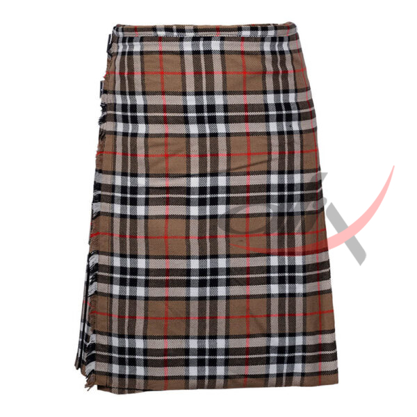 campbell-thompson-tartan-traditional-kilt-front Camel Thomson 8 Yard Kilt for Men Traditional Scottish Kilt