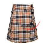 Camel Thompson Tartan Kilt