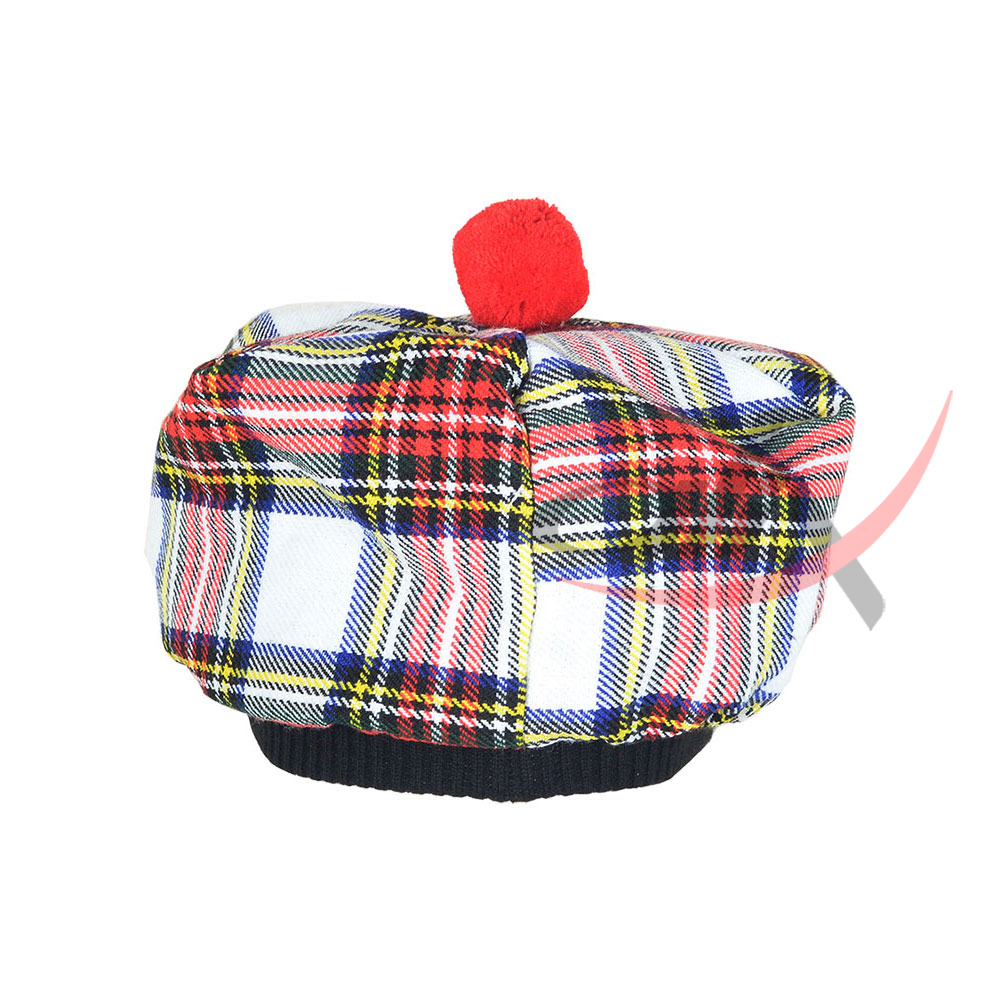 Dress Stewart Tartan Tam o' Shatner Tammy Hat Flat Bonnet