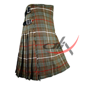 Fraser Weathered Tartan 8 Yard Kilt for Men Traditional Scottish Kilt