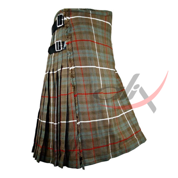 frazer-weathered-tartan-8-yard-kilt-front Fraser Weathered Tartan 8 Yard Kilt for Men Traditional Scottish Kilt