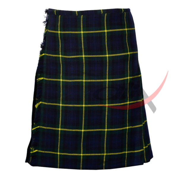 gordon-tartan-traditional-kilt-front Gordon Tartan 8 Yard Kilt for Men Traditional Scottish Kilt