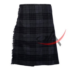 Grey Watch Tartan 8 Yard Kilt for Men Traditional Scottish Kilt