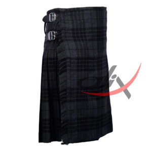 Grey Watch Tartan 8 Yard Kilt for Men Traditional Scottish Kilt - Image 2