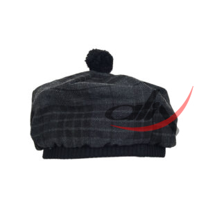 Grey Watch Tartan Tam o' Shatner Tammy Hat Flat Bonnet