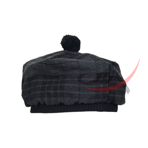 grey-watch-tam-hat-2 Grey Watch Tartan Tam o' Shatner Tammy Hat Flat Bonnet