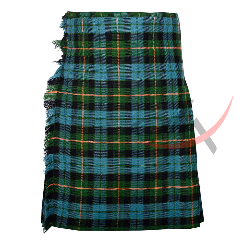 Gunn Ancient Tartan 8 Yard Kilt for Men Traditional Scottish Kilt