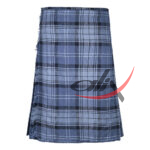 Hamilton Grey Tartan 8 Yard Kilt for Men Traditional Scottish Kilt