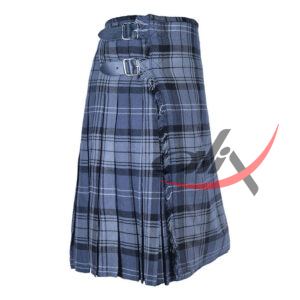Hamilton Grey Tartan 8 Yard Kilt for Men Traditional Scottish Kilt - Image 2