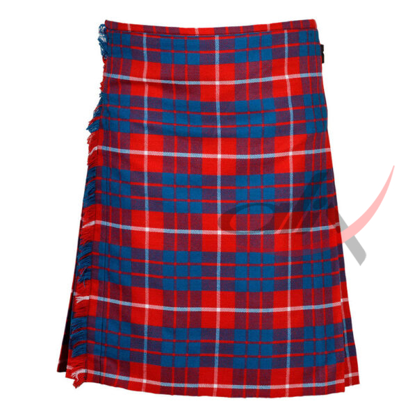 hamilton-red-tartan-traditional-kilt-front Hamilton Red Tartan 8 Yard Kilt for Men Traditional Scottish Kilt