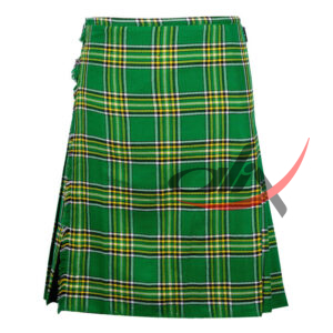 Irish Heritage Tartan 8 Yard Kilt for Men Traditional Scottish Kilt