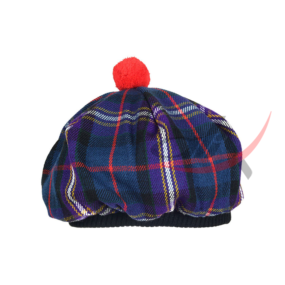 Masonic Tartan Tam o' Shatner Tammy Hat Flat Bonnet