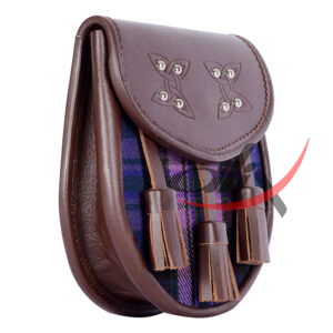 Scottish Sporran Pride of Scotland Tartan Brown Leather - Image 3